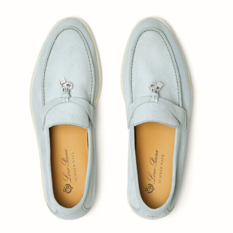 Loro piana Summer Charms Walk Loafer Suede Spring Waterfall Melange