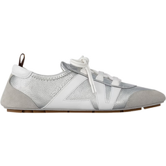 Louis Vuitton Sneakerina Lace-Up Sandal in Elegant Silver