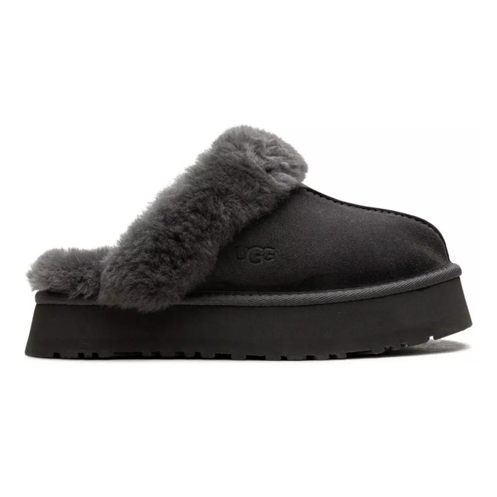 Ugg Disquette shearling platform slippers-grey