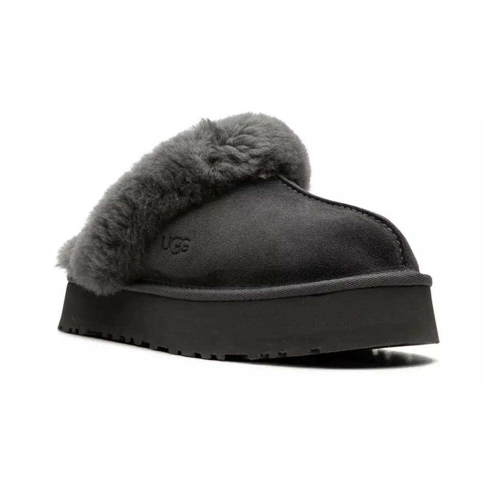 Ugg Disquette shearling platform slippers-grey