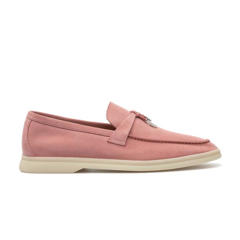 LORO PIANA
Summer Walk Pink Suede Slippers