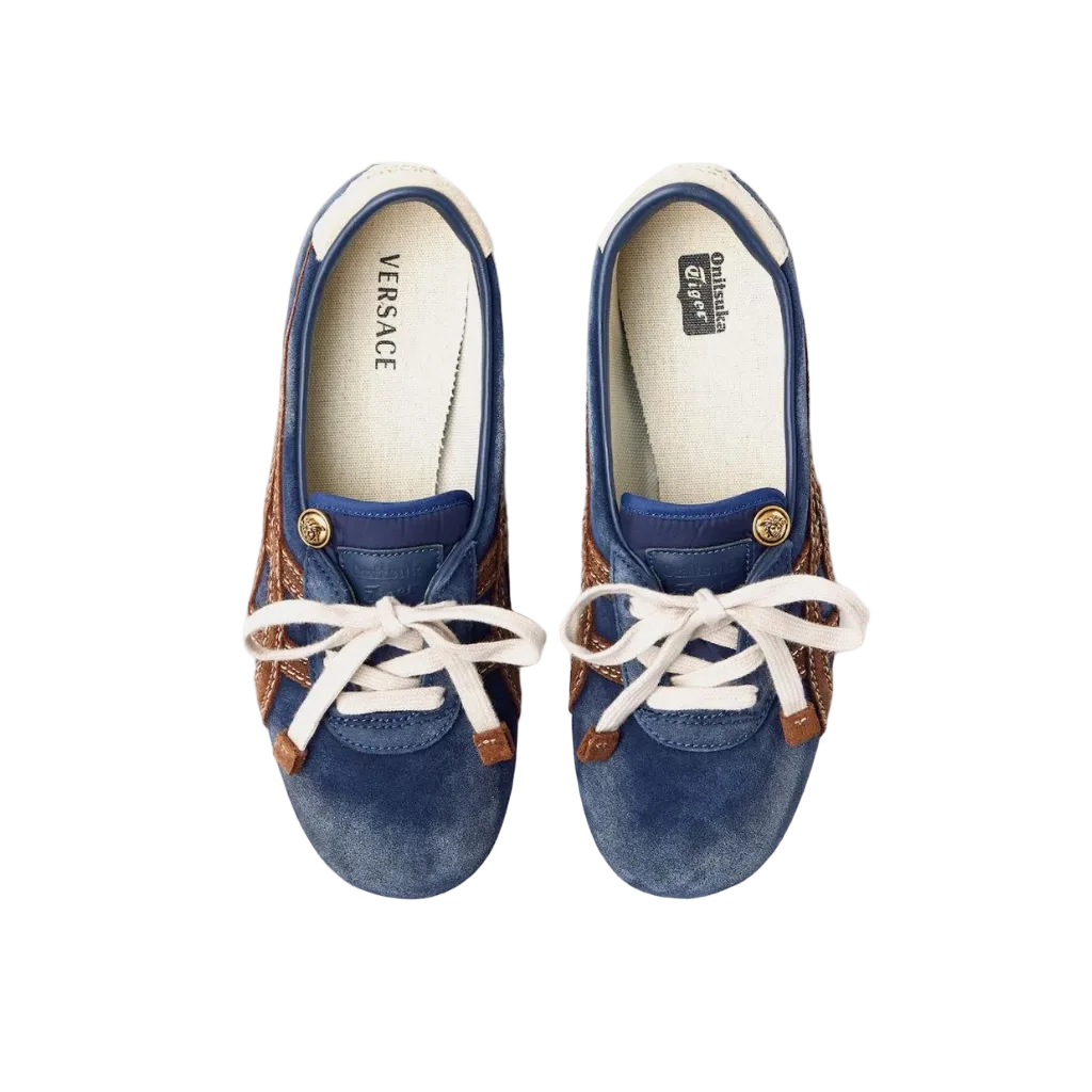 TAI-CHI Sakura bas٧kets en cuir nappa Noir, Brun | VERSACE
