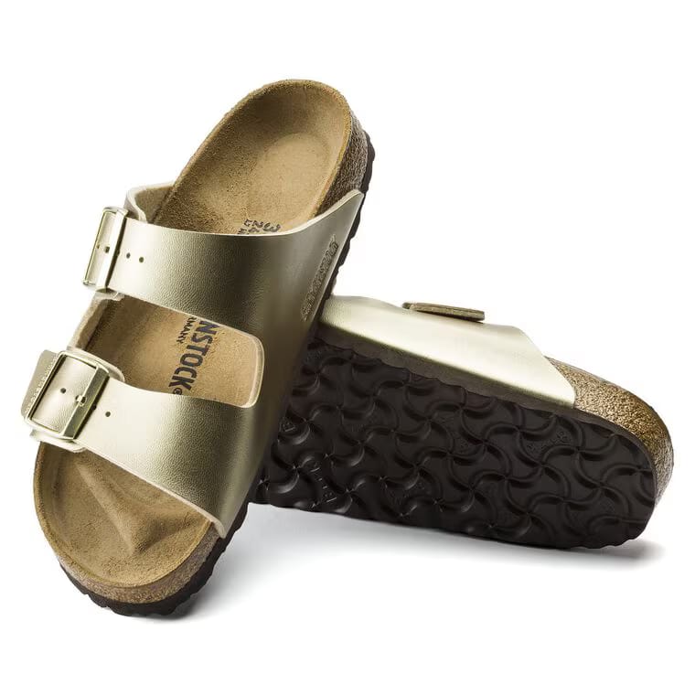 BIRKENSTOCK ARIZONA BIRKO-FLOR -ELECTRIC METALLIC GOLD