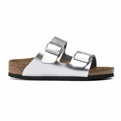 BIRKENSTOCK ARIZONA BIRKO-FLOR -ELECTRIC METALLIC SILVER