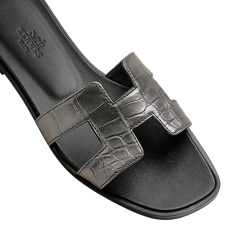 Hermes Oran Sanda Gris Argenté