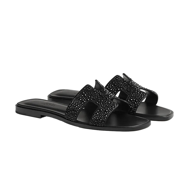 Hermes Oran Sandal noir