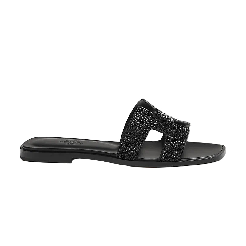 Hermes Oran Sandal noir
