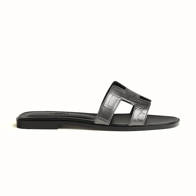 Hermes Oran Sanda Gris Argenté
