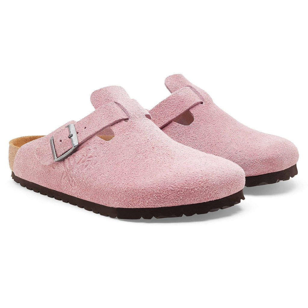 Birkenstock Boston Suede Stussy Dusty Pink