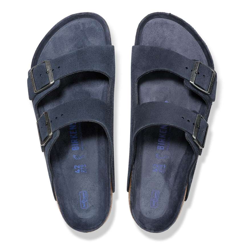 Birkenstock Arizona Soft Footbed Suede Leather Navy