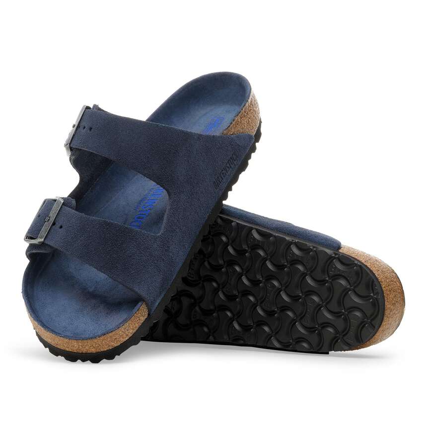 Birkenstock Arizona Soft Footbed Suede Leather Navy