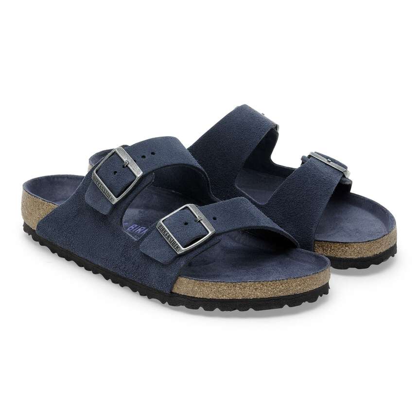 Birkenstock Arizona Soft Footbed Suede Leather Navy