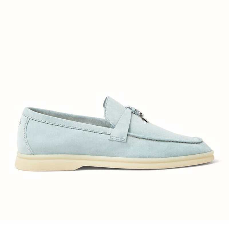 Loro piana Summer Charms Walk Loafer Suede Spring Waterfall Melange