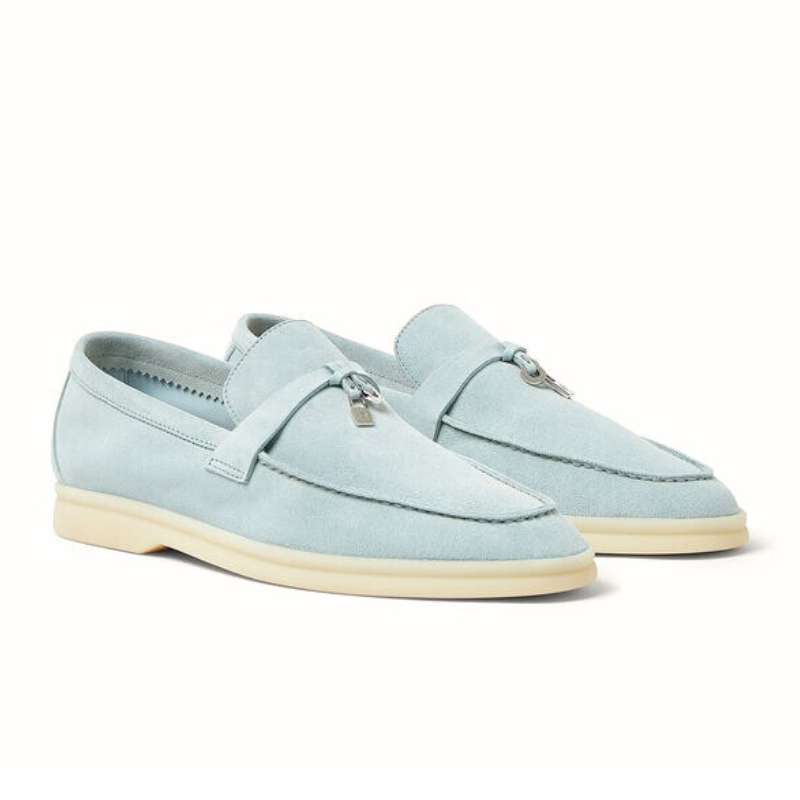 Loro piana Summer Charms Walk Loafer Suede Spring Waterfall Melange