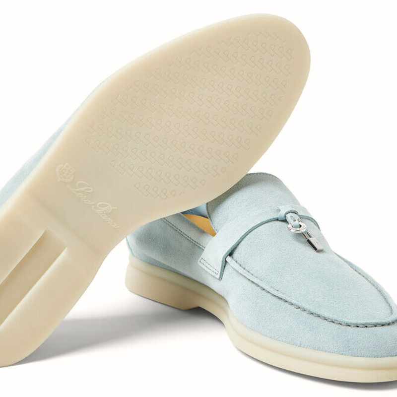 Loro piana Summer Charms Walk Loafer Suede Spring Waterfall Melange