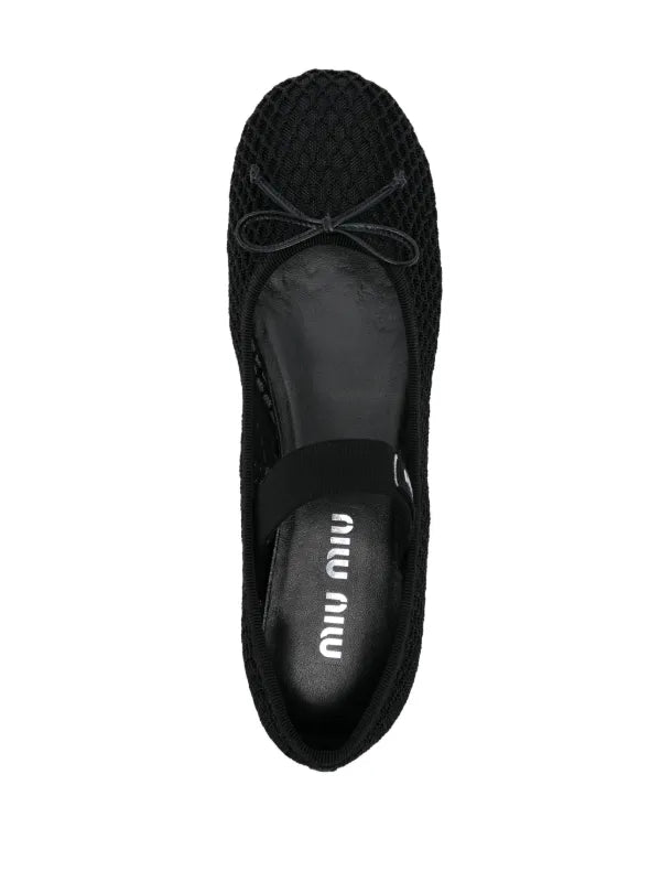 Miu Miu mesh-design ballet flats