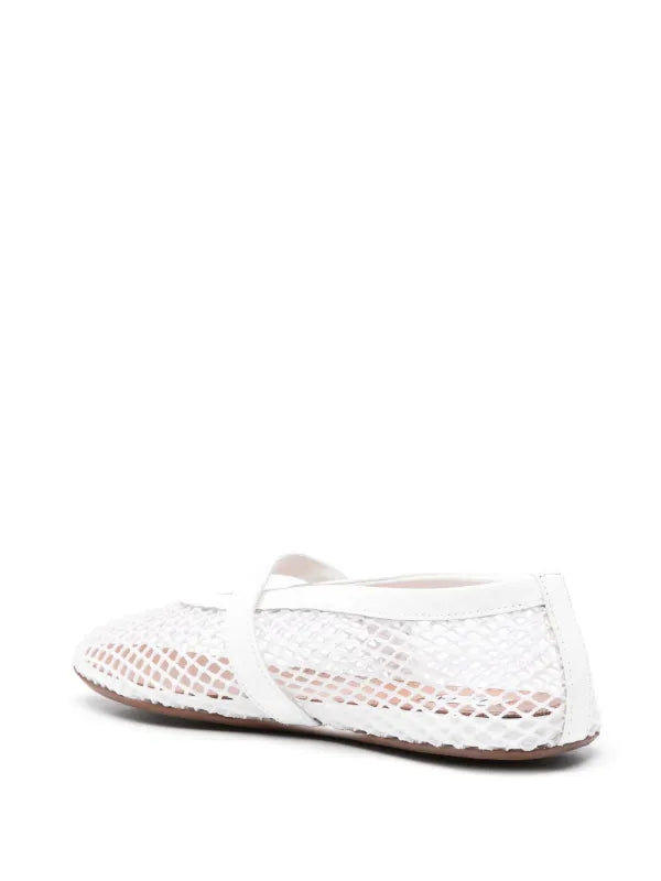 Alaïa Buckle Ballet Flats | White