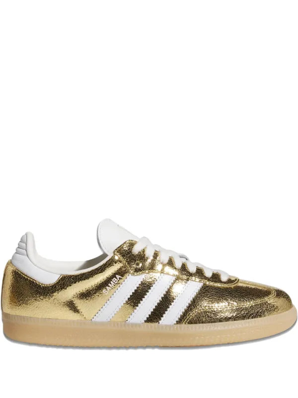 adidas Samba OG  Gold Metallic Cracked Leather