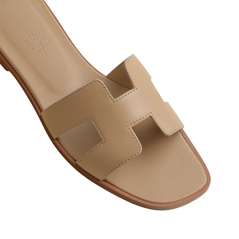 Hermes Oran Sandal Beige/Lin
