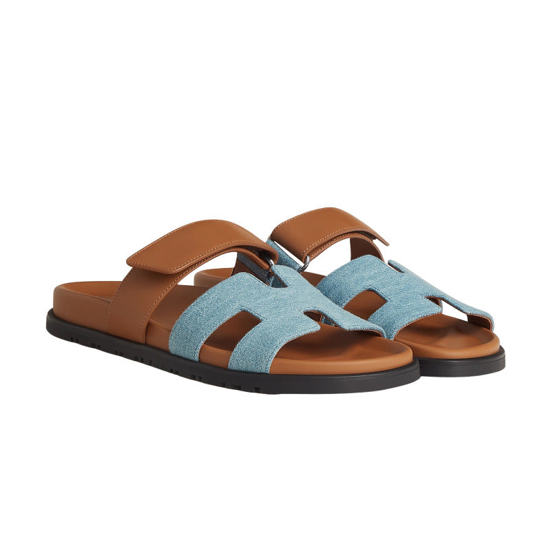 Hermes Chypre Sandal Bicolor/Denim