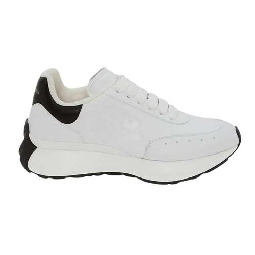 Alexander Mcqueen Oversized Graffiti Sprint Runner – White Black