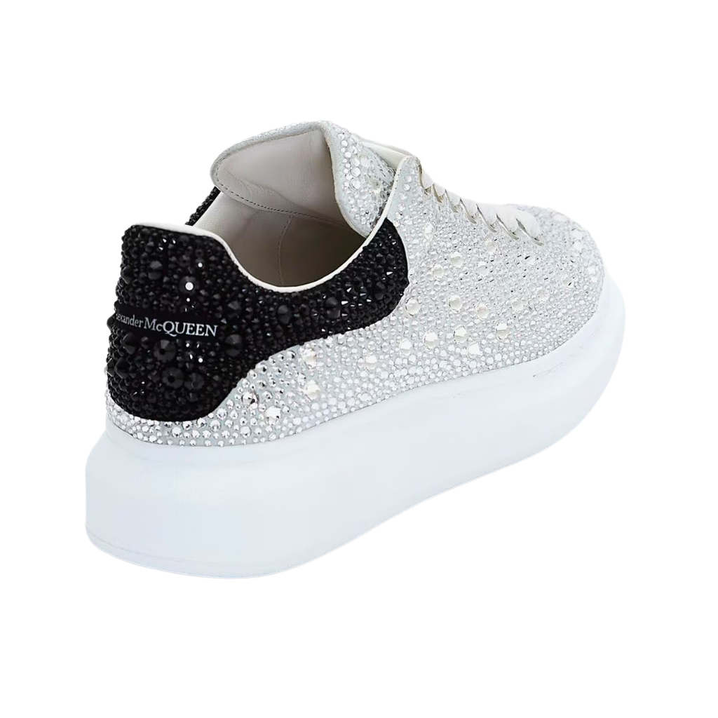 Alexander Mcqueen Oversized Crystal-Embellished White
