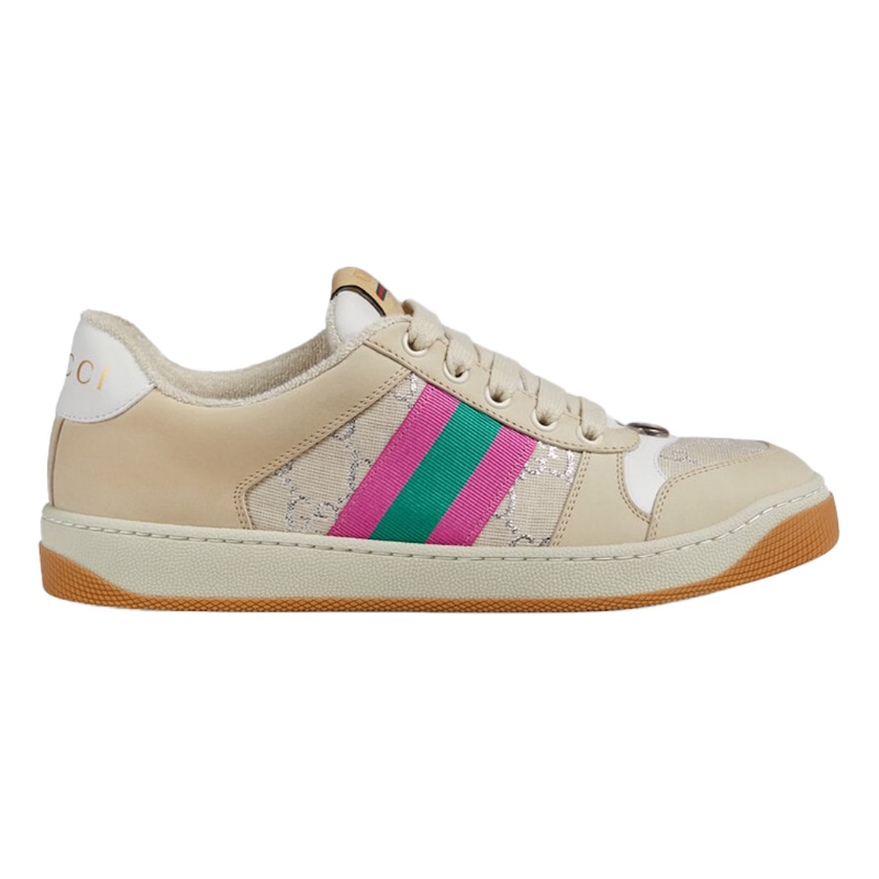 Gucci Screener – Cream Leather
