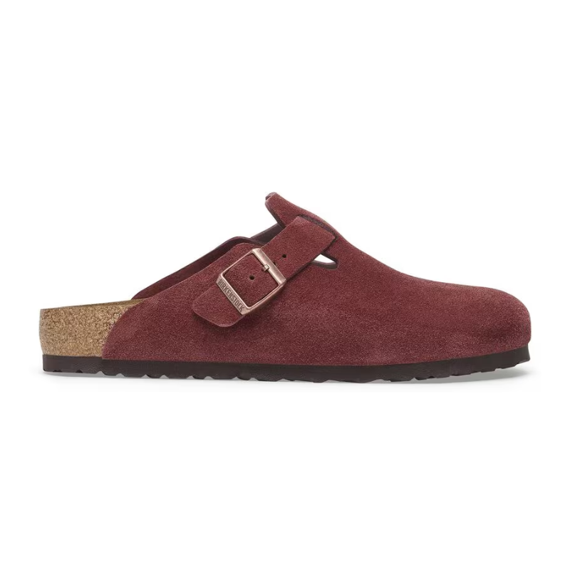 Birkenstock Boston Burgundy – Suede Leather Zinfandel