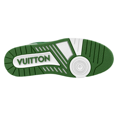 Louis Vuitton Trainer Green Monogram Denim White