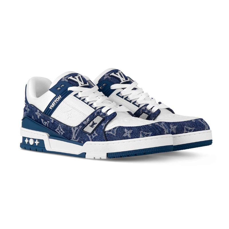 Louis Vuitton LV Trainer Monogram Denim – White Blue