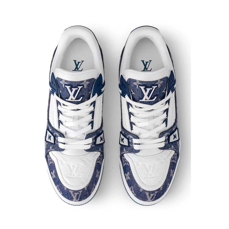 Louis Vuitton LV Trainer Monogram Denim – White Blue