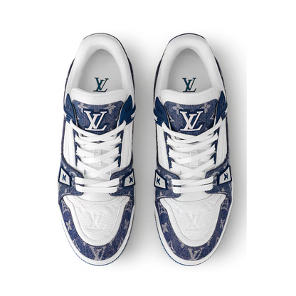 Louis Vuitton LV Trainer Monogram Denim – White Blue