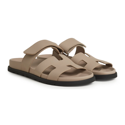 Hermes Chypre Sandal – Beige Mastic Calfskin Leather
