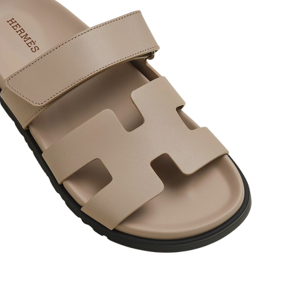 Hermes Chypre Sandal – Beige Mastic Calfskin Leather