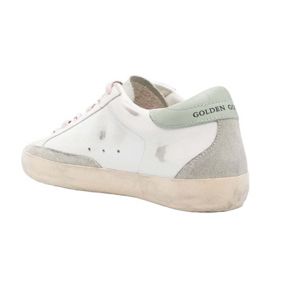 Golden Goose Super-Star Leather Sneakers – White Silver Aqua