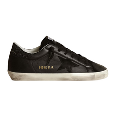 Golden Goose Superstar – Black Glitter Heel