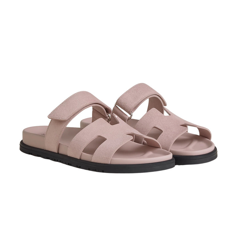 Hermes Chypre Sandal – Pink Suede