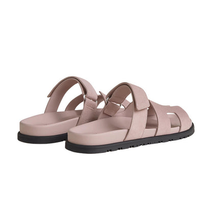 Hermes Chypre Sandal – Pink Suede