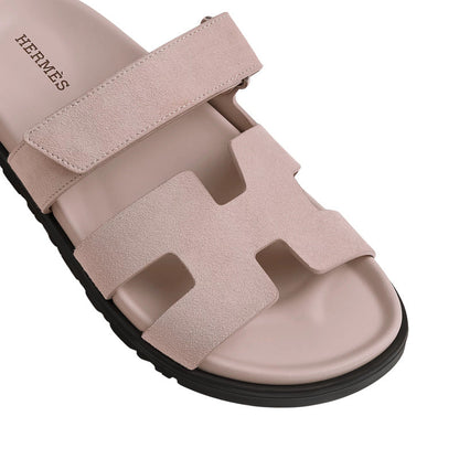 Hermes Chypre Sandal – Pink Suede