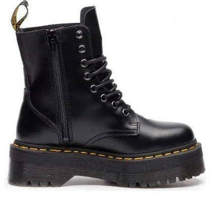 Dr. Martens Jadon Platform Boots Black Smooth Leather