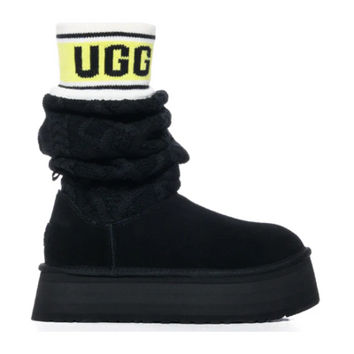 UGG Classic Sweater Letter Boot – Black